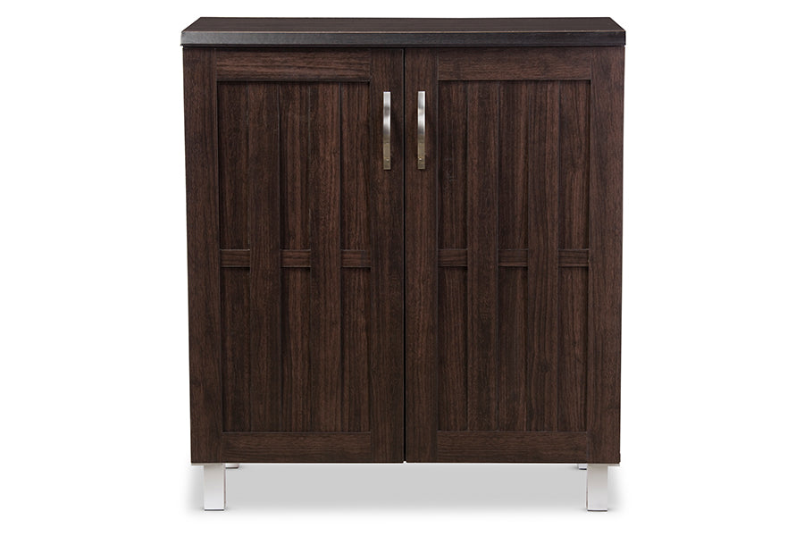 Baxton Studio Excel Modern and Contemporary Dark Brown Sideboard Storage Cabinet | Modishstore | Cabinets