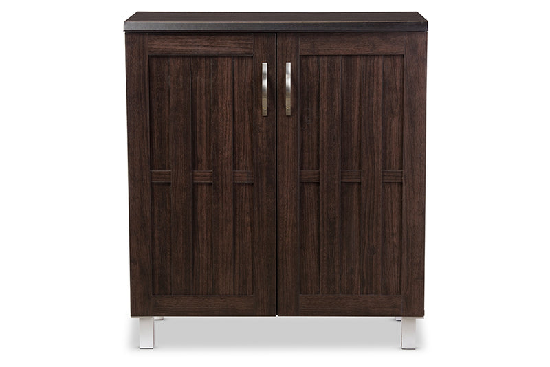 Baxton Studio Excel Modern and Contemporary Dark Brown Sideboard Storage Cabinet | Modishstore | Cabinets