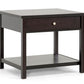 Baxton Studio Nashua Brown Modern Accent Table and Nightstand | Modishstore | Nightstands