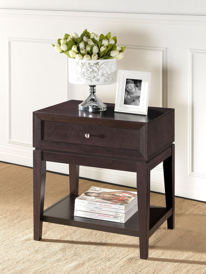 baxton studio morgan brown modern accent table and nightstand | Modish Furniture Store-2