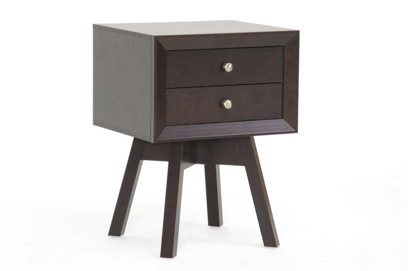 Baxton Studio Warwick Brown Modern Accent Table and Nightstand | Modishstore | Nightstands