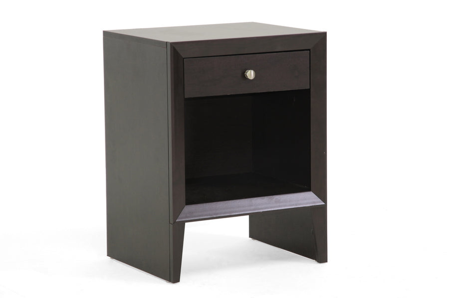 Baxton Studio Leelanau Brown Modern Accent Table and Nightstand | Modishstore | Nightstands