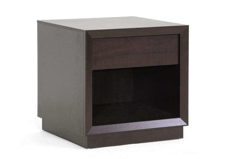 Baxton Studio Girvin Brown Modern Accent Table and Nightstand | Modishstore | Nightstands