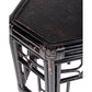 Wren Chippendale Rattan Side Table, Black | Side Tables | Modishstore - 3