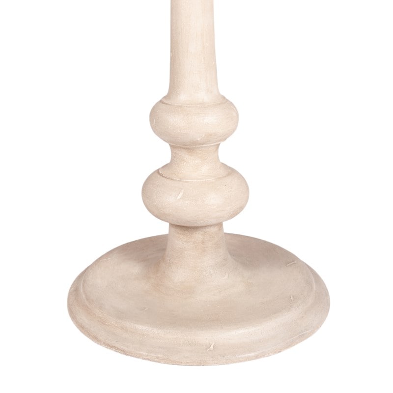 29.5" Perry Bayur/ Mindi Wood Accent Table, Cream by Jeffan | Accent Tables | Modishstore - 2