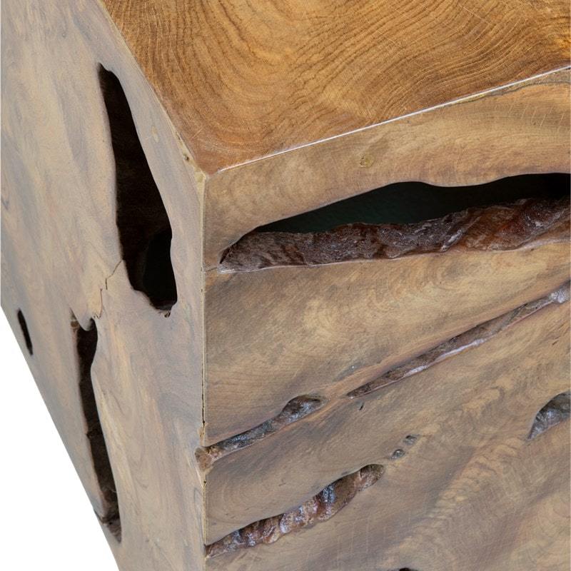Burl Organic Teakwood Side Table by Jeffan | Side Tables | Modishstore - 2