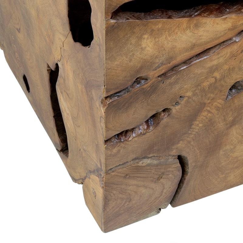 Burl Organic Teakwood Side Table by Jeffan | Side Tables | Modishstore - 3