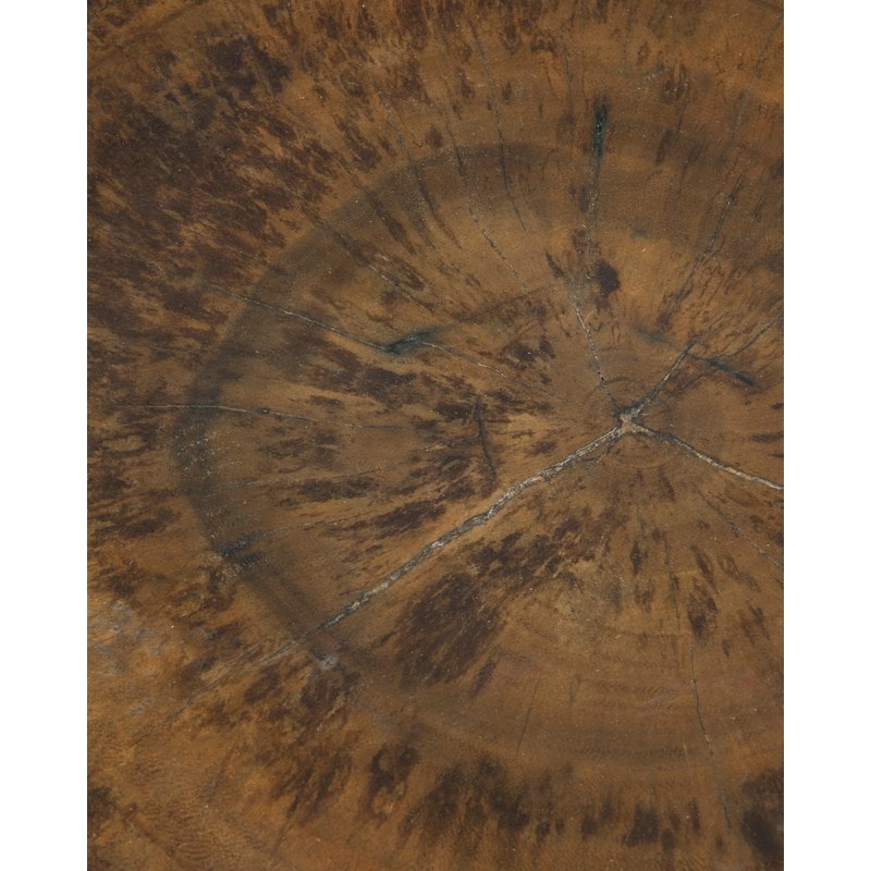 Newcomb Organic Munggur Wood Drum Ottoman - Natural by Jeffan | Ottomans | Modishstore - 2