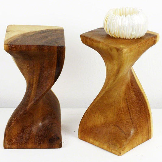 Haussmann Mini Single Twist Stool 4" Sq - Set of 2 | Stools & Benches | Modishstore