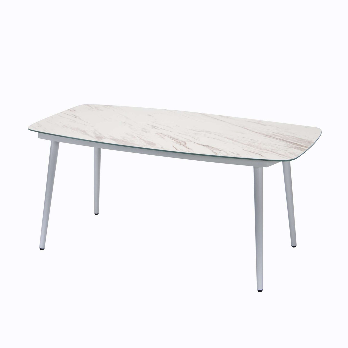 LeisureMod Spencer Modern Outdoor Patio Marble Top 63" Dining Table | Dining Tables | Modishstore - 11