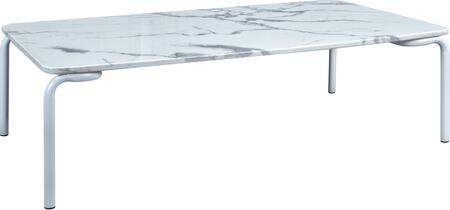 LeisureMod Spencer Modern Outdoor Patio Marble Top 49" Coffee Table | Coffee Tables | Modishstore