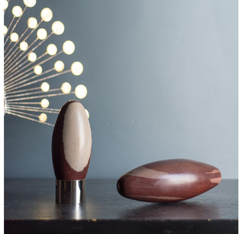 Gold Leaf Design Group Shiva Lingam Stones Set of 2 | Minerals and Stones | Modishstore - 2