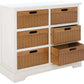 Safavieh Landers 6 Drawer Storage Unit - Distressed White | Cabinets | Modishstore - 3
