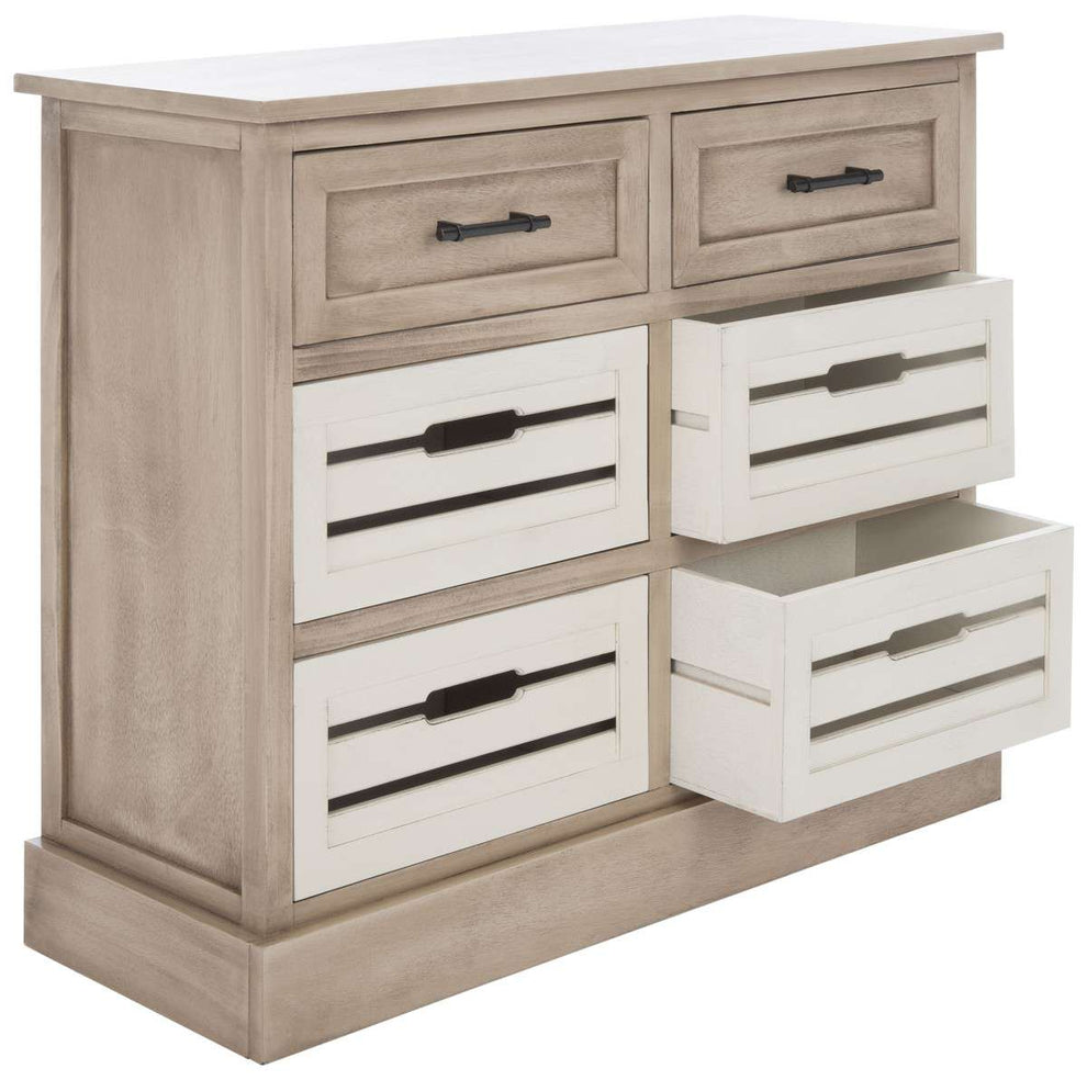 Safavieh Briar Removable 6 Drawer Storage Chest - Sand Frame | Cabinets | Modishstore - 3