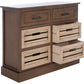 Safavieh Briar Removable 6 Drawer Storage Chest - Brown Frame | Cabinets | Modishstore - 3