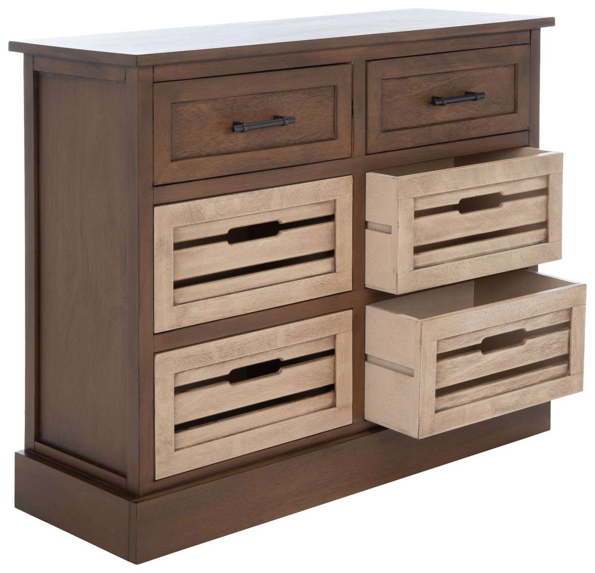 Safavieh Briar Removable 6 Drawer Storage Chest - Brown Frame | Cabinets | Modishstore - 3