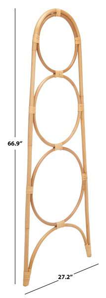 Safavieh Kino 3 Tier Towel Hanger - Natural |  | Modishstore - 3