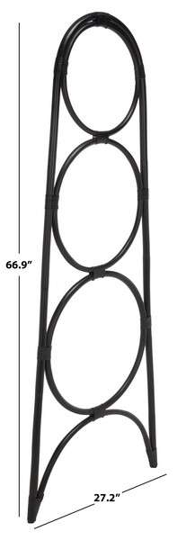 Safavieh Kino 3 Tier Towel Hanger - Black |  | Modishstore - 3