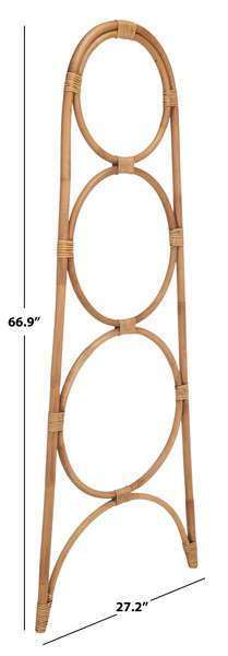 Safavieh Kino 3 Tier Towel Hanger - Honey Brown Wash |  | Modishstore - 3