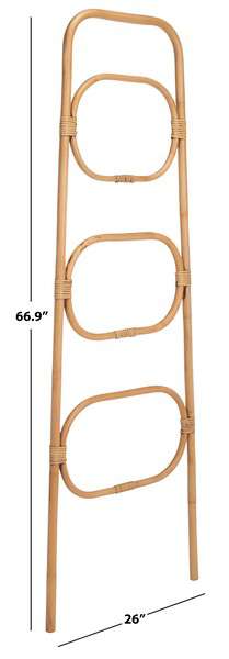 Safavieh Keita 3 Tier Towel Hanger - Honey Brown Wash |  | Modishstore - 4