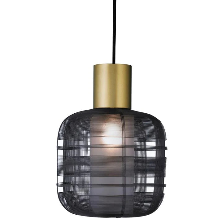 Oggetti Stout Pendant Lamp Dark Gray/Gold | Pendant Lamps | Modishstore