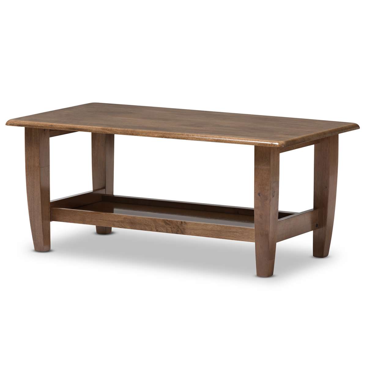 Baxton Studio Pierce Mid-Century Modern Walnut Finished Brown Wood Coffee Table | Coffee Tables | Modishstore - 2
