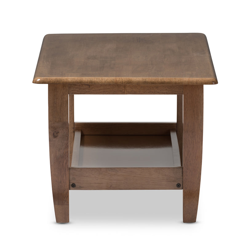 Baxton Studio Pierce Mid-Century Modern Walnut Finished Brown Wood Coffee Table | Coffee Tables | Modishstore - 3