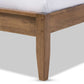 Baxton Studio Edeline Mid-Century Modern Solid Walnut Wood Curvaceous Slatted Full Size Platform Bed | Beds | Modishstore - 4