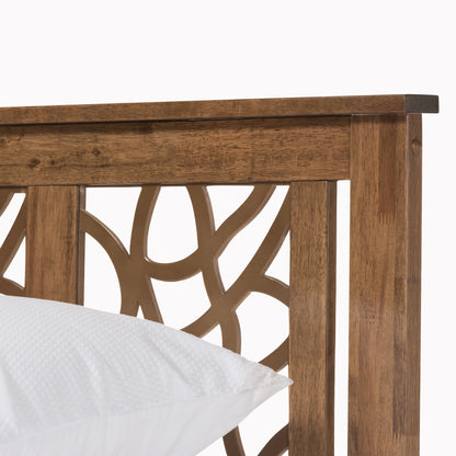Baxton Studio Trina Contemporary Tree Branch Inspired Walnut Wood King Size Platform Bed | Beds | Modishstore - 3
