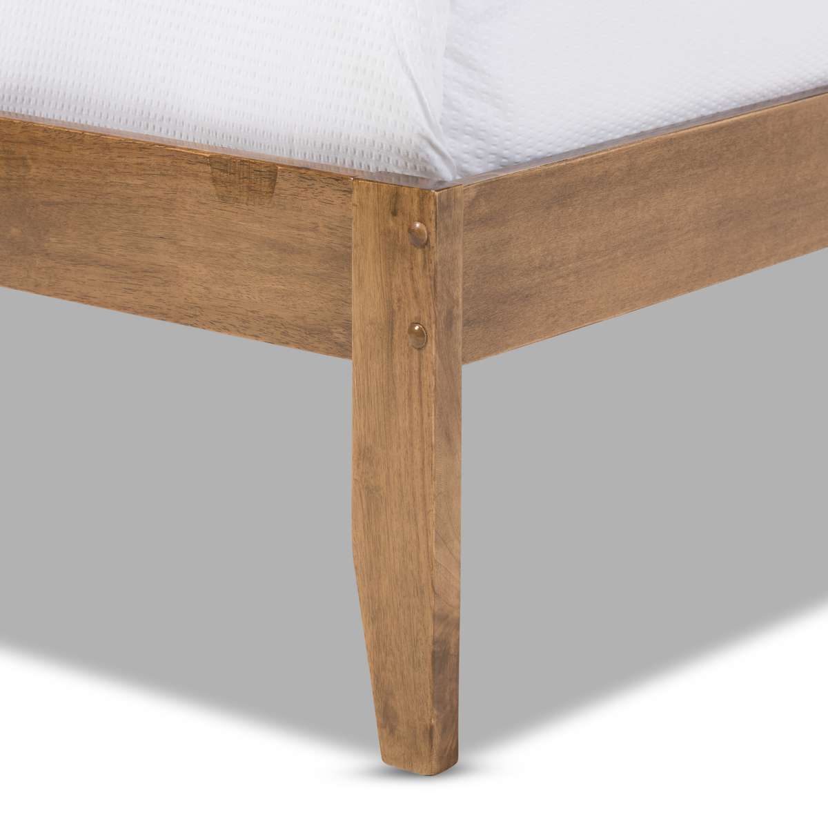 Baxton Studio Trina Contemporary Tree Branch Inspired Walnut Wood Queen Size Platform Bed | Beds | Modishstore - 4