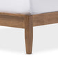 Baxton Studio Loafey Mid-Century Modern Solid Walnut Wood Window-Pane Style Queen Size Platform Bed | Beds | Modishstore - 4