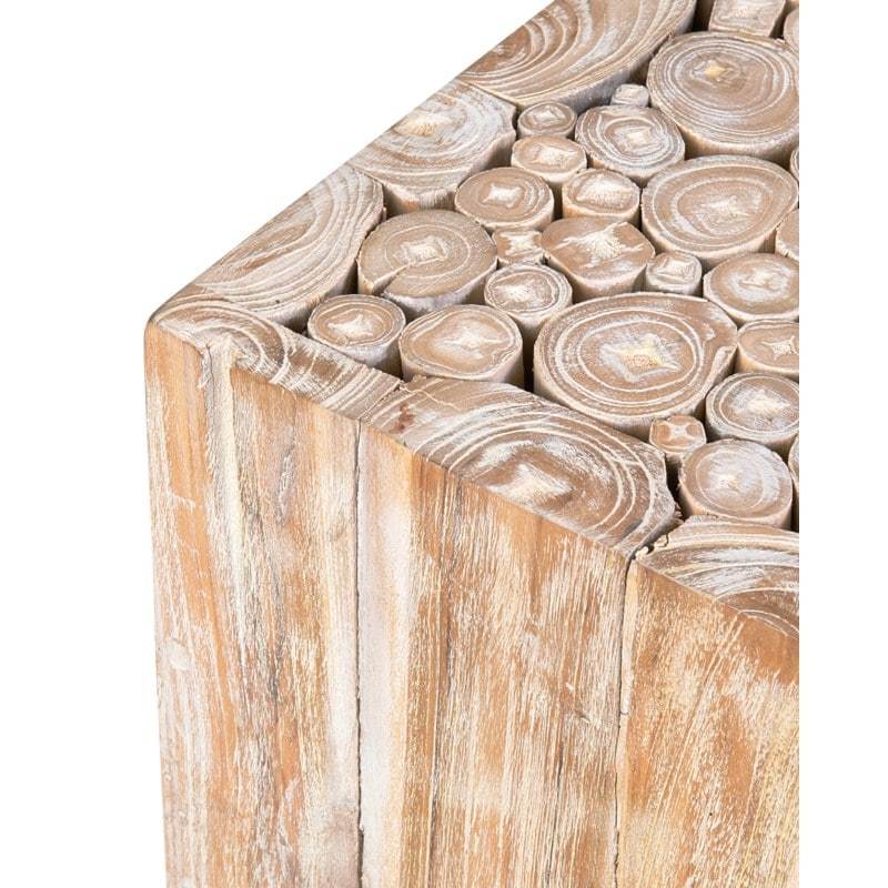 Grayson Teakwood Accent Table - White Wash by Jeffan | Accent Tables | Modishstore - 2