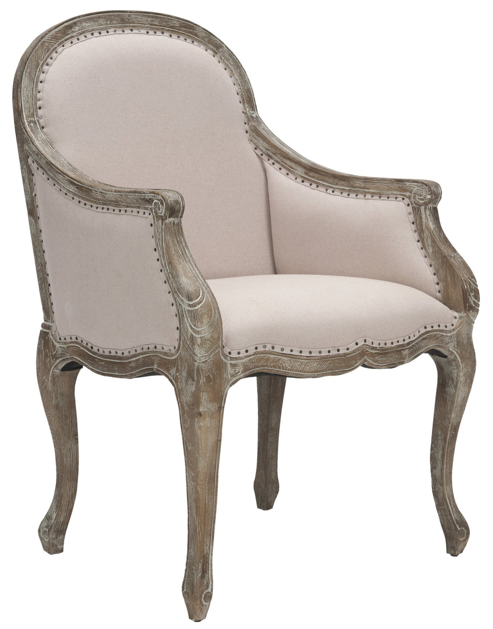 Safavieh Esther Arm Chair With Flat Black Nail Heads | Armchairs | Modishstore - 3