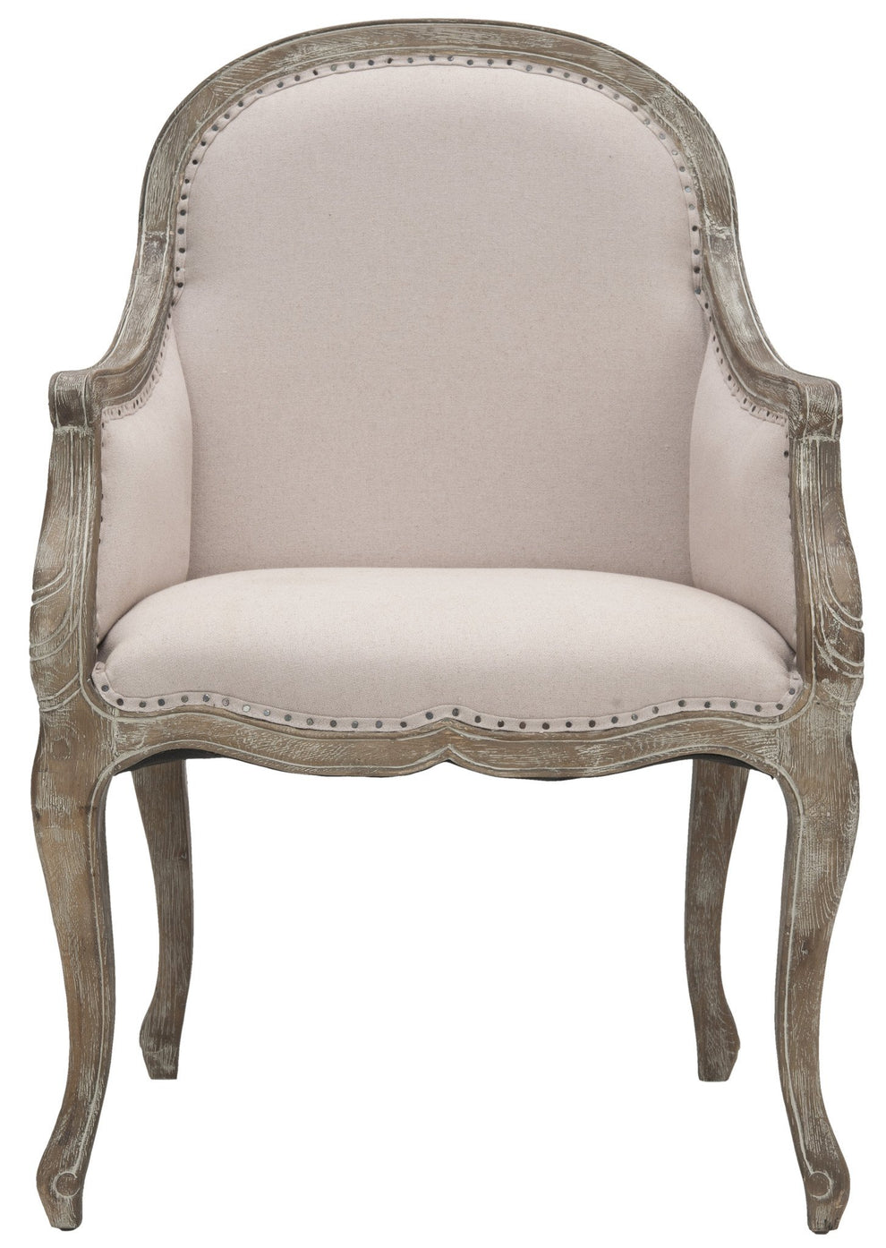 Safavieh Esther Arm Chair With Flat Black Nail Heads | Armchairs | Modishstore - 2