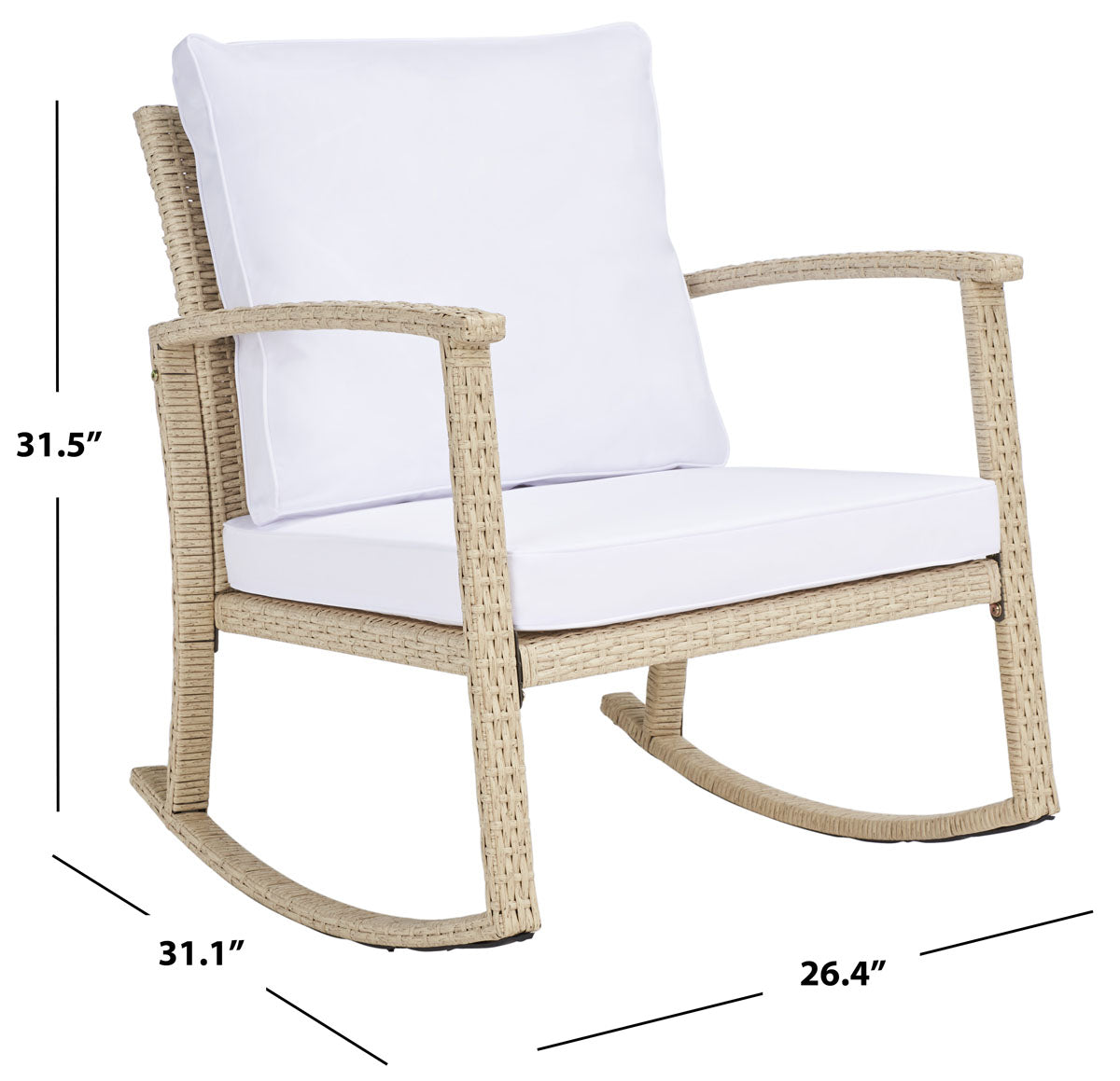 Safavieh Daire Rocking Chair | Outdoor Chairs |  Modishstore  - 13