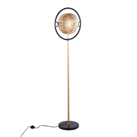 Selene Contemporary Floor Lamp in Black Metal and Gold Metal By LumiSource | Floor Lamps | Modishstore