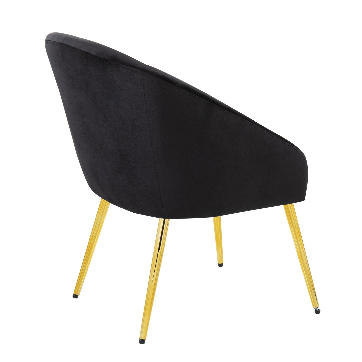 Shiraz Contemporary/Glam Chair in Gold Metal and Black Velvet By LumiSource | Side Chairs | Modishstore - 5