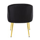 Shiraz Contemporary/Glam Chair in Gold Metal and Black Velvet By LumiSource | Side Chairs | Modishstore - 6