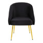 Shiraz Contemporary/Glam Chair in Gold Metal and Black Velvet By LumiSource | Side Chairs | Modishstore - 7