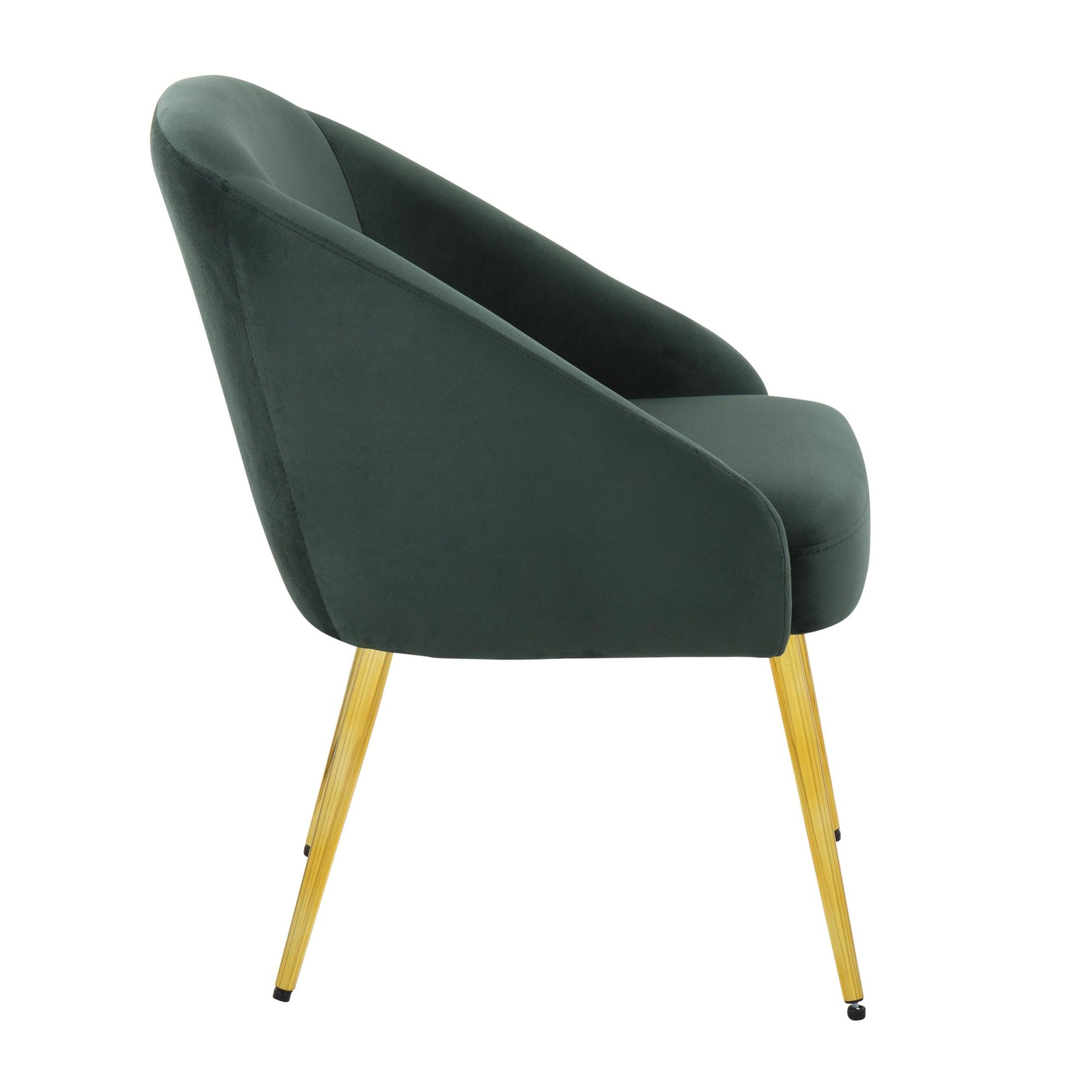 Shiraz Contemporary/Glam Chair in Gold Metal and Black Velvet By LumiSource | Side Chairs | Modishstore - 11