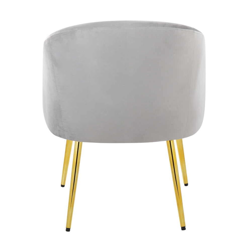 Shiraz Contemporary/Glam Chair in Gold Metal and Black Velvet By LumiSource | Side Chairs | Modishstore - 20
