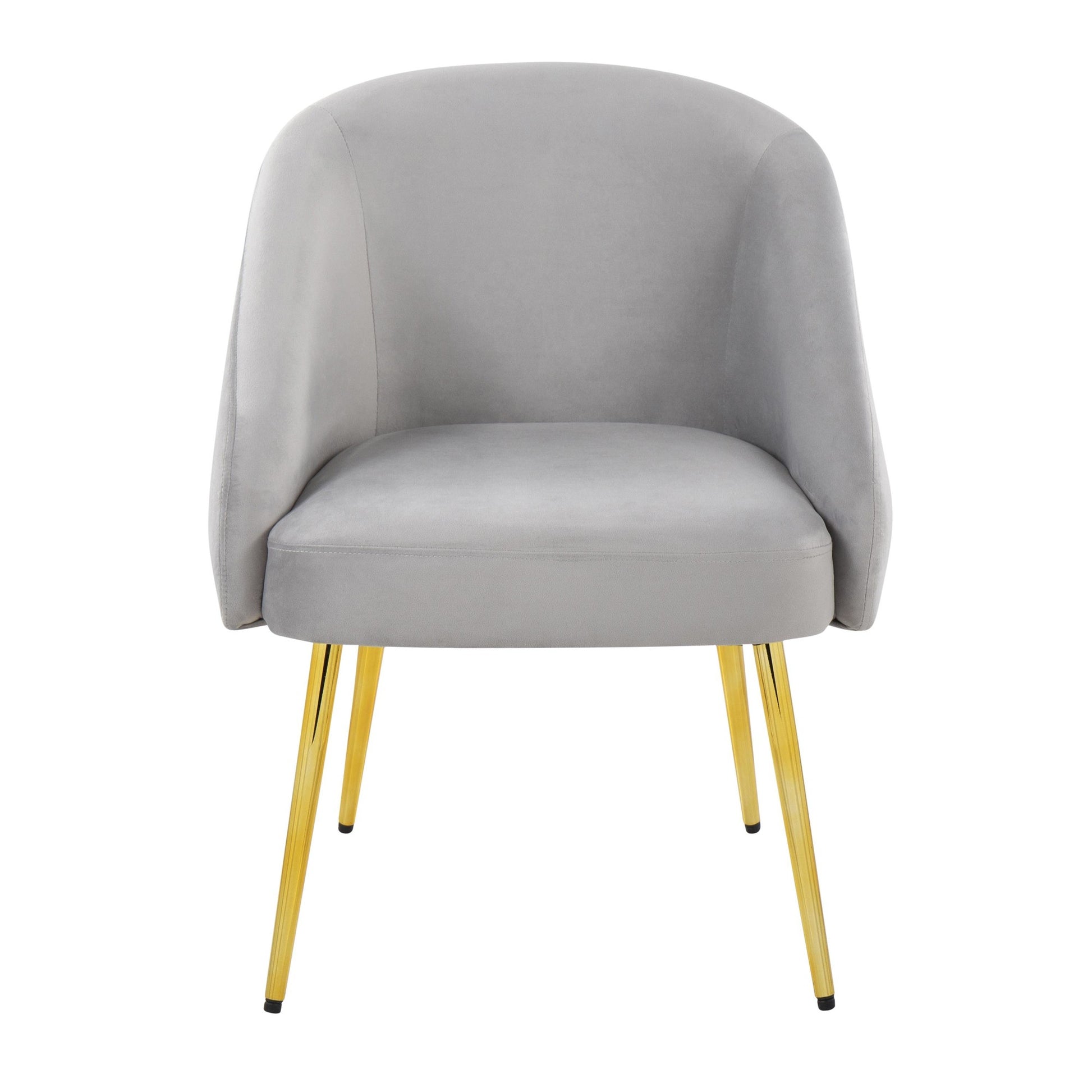 Shiraz Contemporary/Glam Chair in Gold Metal and Black Velvet By LumiSource | Side Chairs | Modishstore - 21