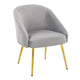 Shiraz Contemporary/Glam Chair in Gold Metal and Black Velvet By LumiSource | Side Chairs | Modishstore - 15