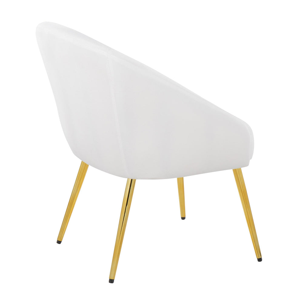 Shiraz Contemporary/Glam Chair in Gold Metal and Black Velvet By LumiSource | Side Chairs | Modishstore - 26