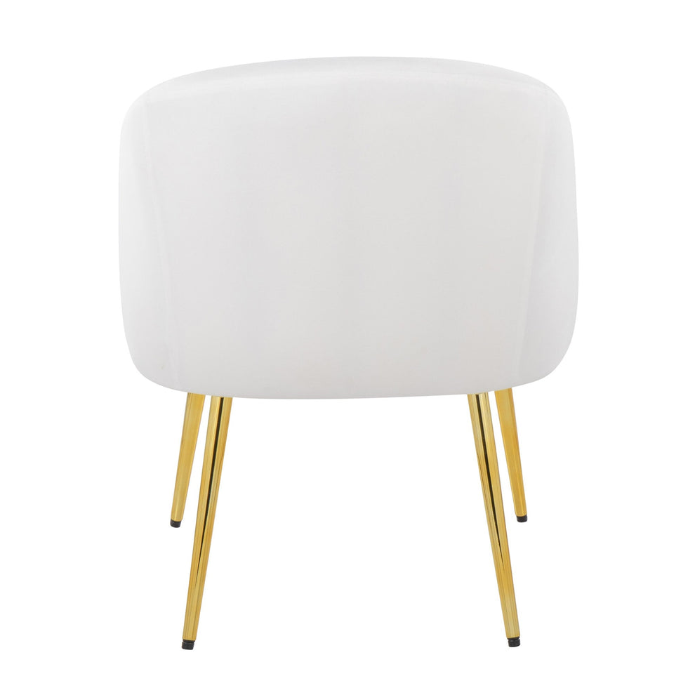 Shiraz Contemporary/Glam Chair in Gold Metal and Black Velvet By LumiSource | Side Chairs | Modishstore - 27