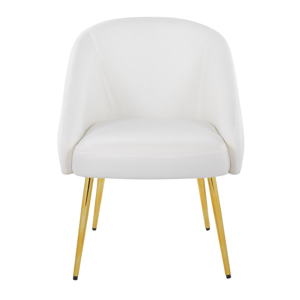 Shiraz Contemporary/Glam Chair in Gold Metal and Black Velvet By LumiSource | Side Chairs | Modishstore - 28