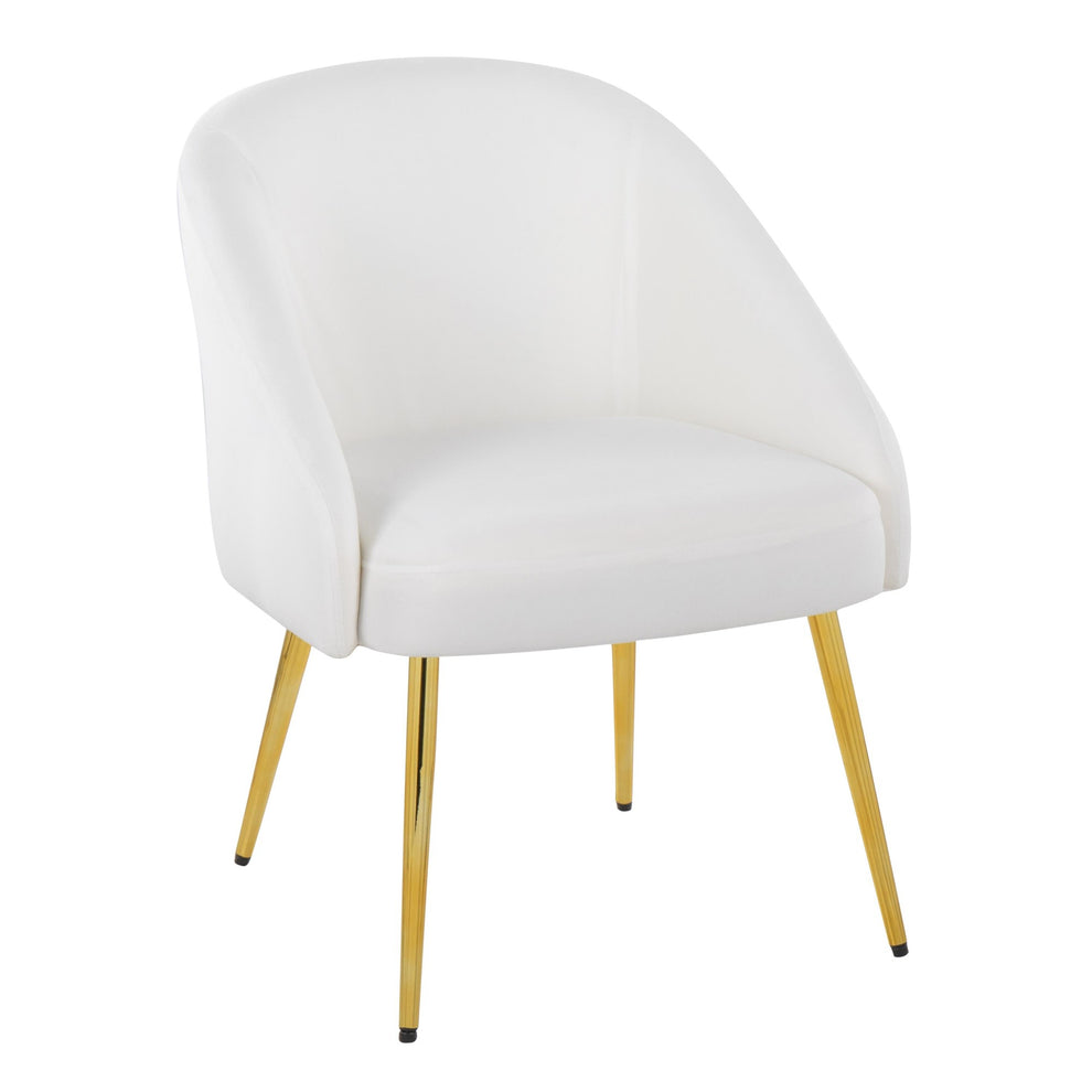 Shiraz Contemporary/Glam Chair in Gold Metal and Black Velvet By LumiSource | Side Chairs | Modishstore - 22