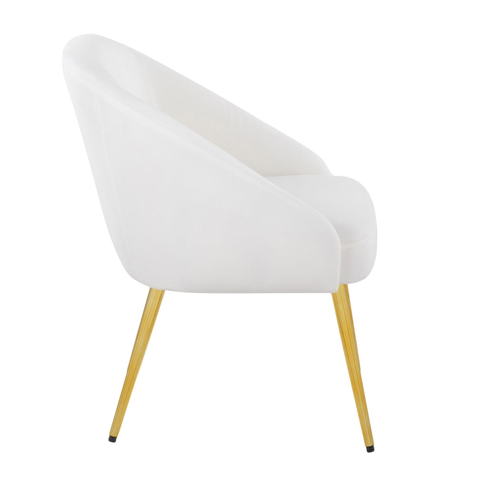 Shiraz Contemporary/Glam Chair in Gold Metal and Black Velvet By LumiSource | Side Chairs | Modishstore - 25
