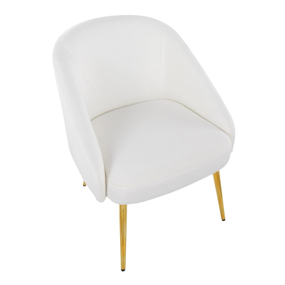 Shiraz Contemporary/Glam Chair in Gold Metal and Black Velvet By LumiSource | Side Chairs | Modishstore - 23