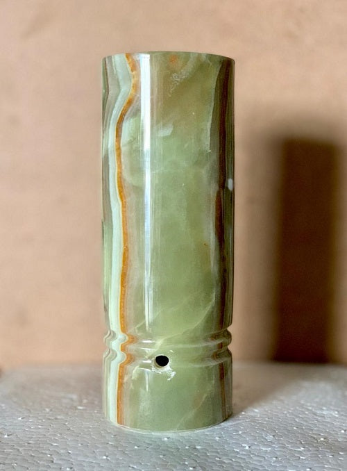 Green Onyx Table Lamp- Cylinder Shaped- Only 1 left | ModishStore | Table Lamps